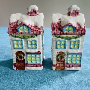 Charming Ceramic House Salt and Pepper Shakers
